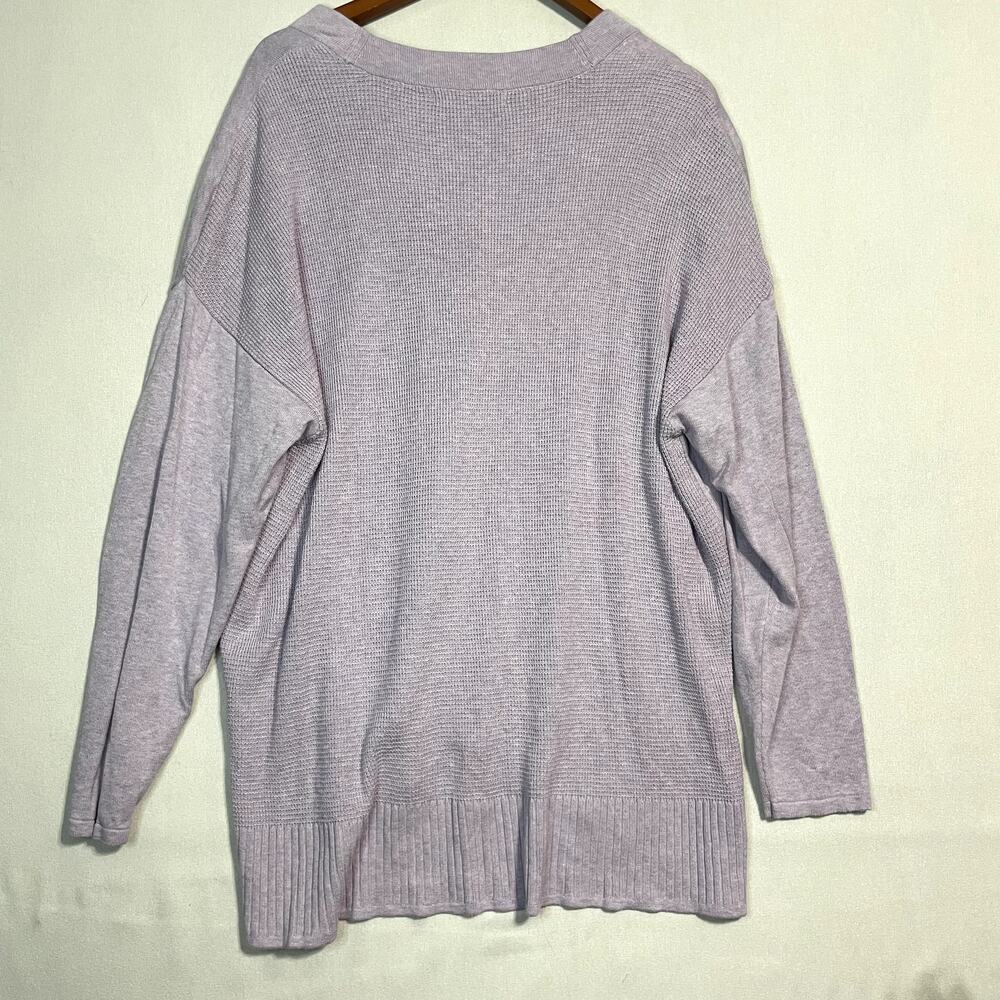 Adyson Parker Gray Speckled Knit V-Neck Sweater Tunic - Size‎ 2X - Picture 3 of 8